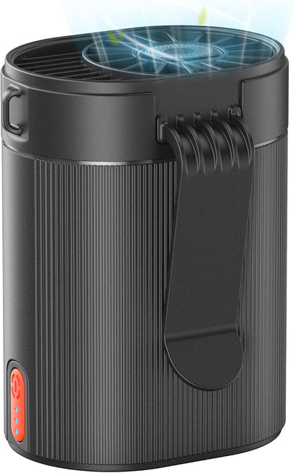 2026 Upgraded Wearable Waist Clip on Fan - 25H Battery 4-in-1 Personal Clip on Belt Fan, Ultra-Lightweight Rechargeable Hands-Free Body Fan with 4 Speeds for Outdoor Work, Jobsite