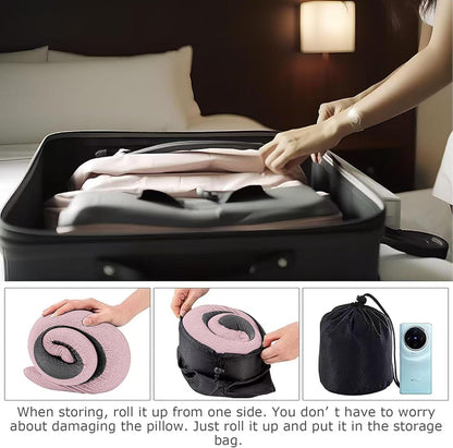 WEERSHUN Travel Pillow for Airplanes, 2026 New Memory Foam Neck Pillow with Chin Wrap for Traveling, Suitable for Airplanes, Offices and Cars (Dark Gray)