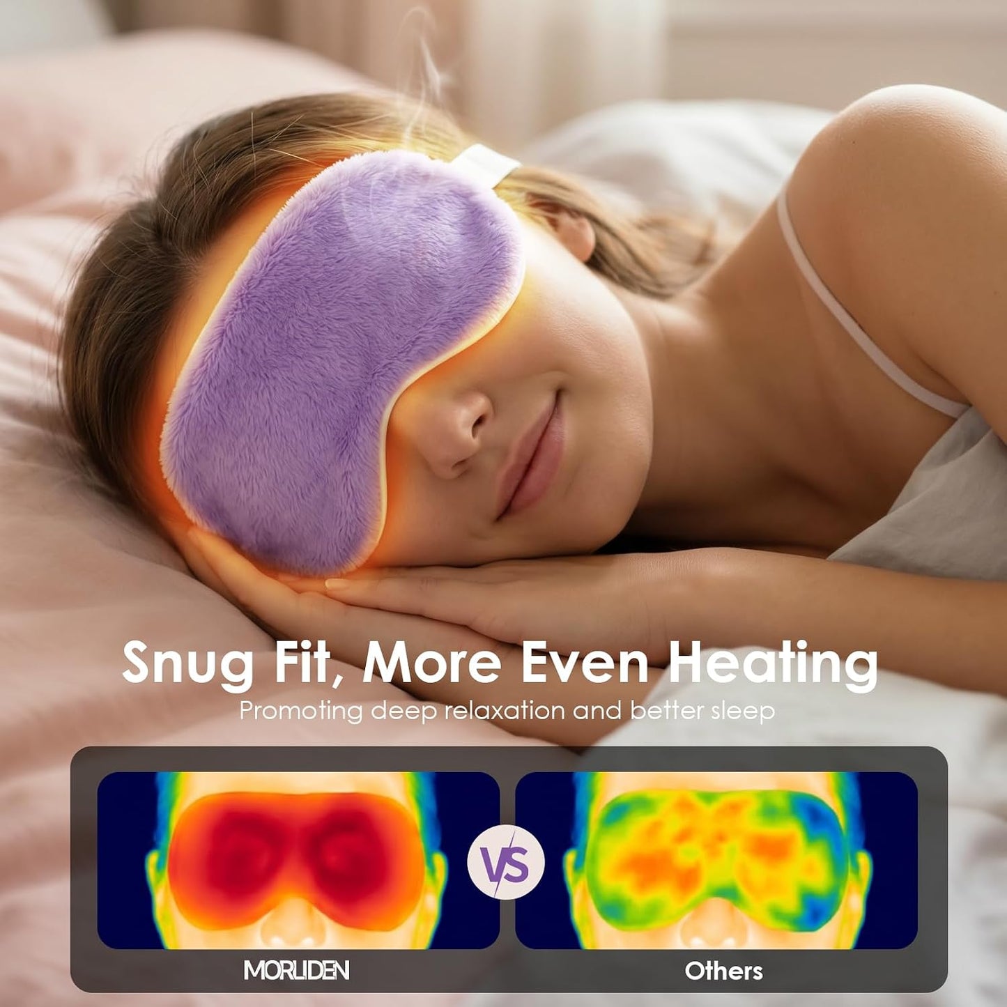 Heated Eye Mask for Dry Eyes, Steam Warm Compress for Stye Eye Treatment, Relieve, Hot Compress, Moist Heat Mask for Blepharitis (Steel Grey)