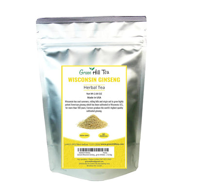 Genuine Wisconsin Ginseng Tea, A Refreshing Favourite beverage for Athletes – 2 Oz Bag