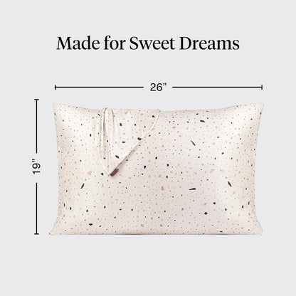 Kitsch Satin Pillowcase with Zipper for Hair & Skin - Softer Than Silk Pillow Cases, Smooth Cooling Satin Pillow Case, Wrinkle-Free, Machine Washable - Pillow Cases Standard Size (19x26) - Blush