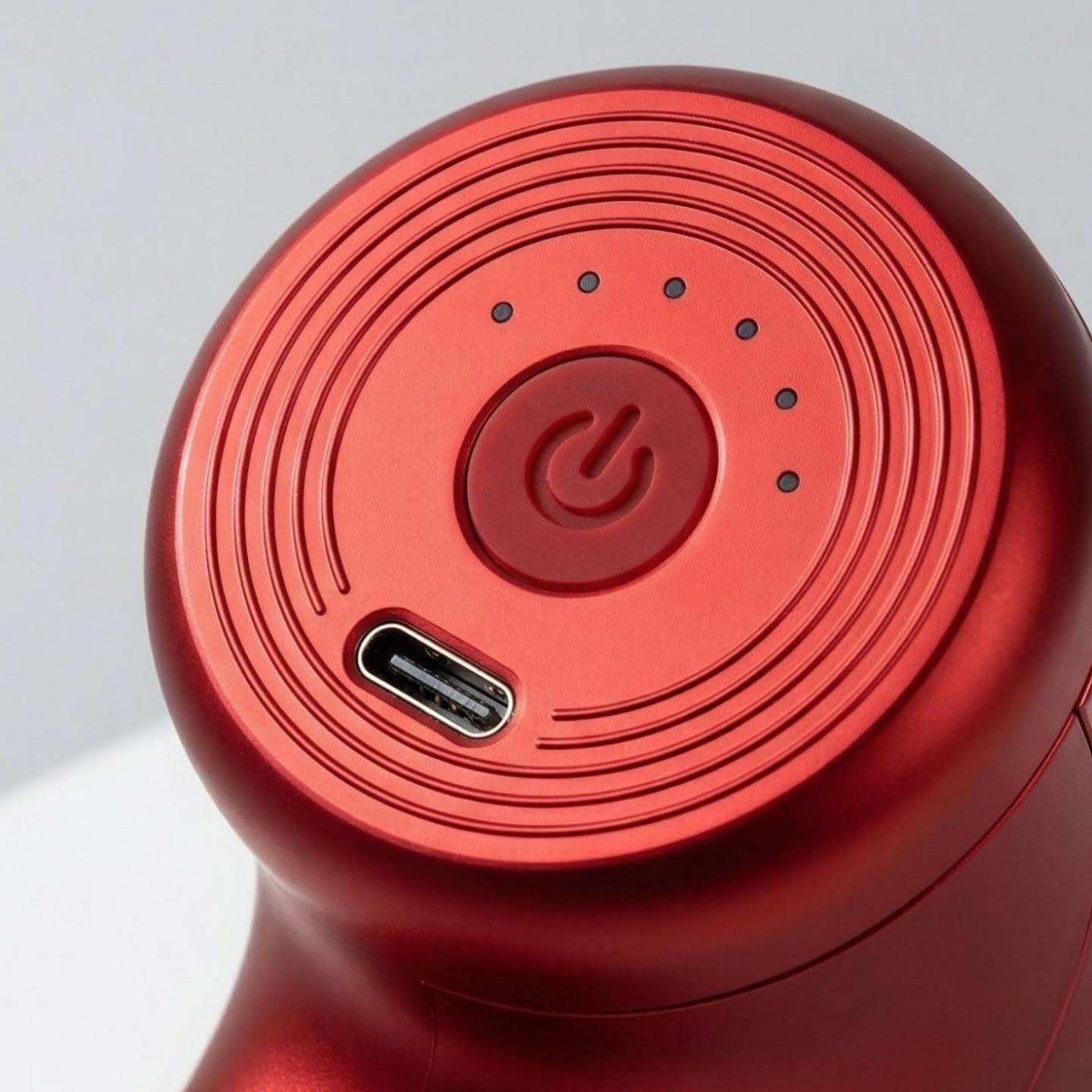 Mini Massage Gun, Handheld Deep Tissue Massager with 6 Speeds, Quiet Portable Palm Massager for Muscle Relaxation, Includes 4 Massage Heads, USB-C Rechargeable, Red & Black (Red)
