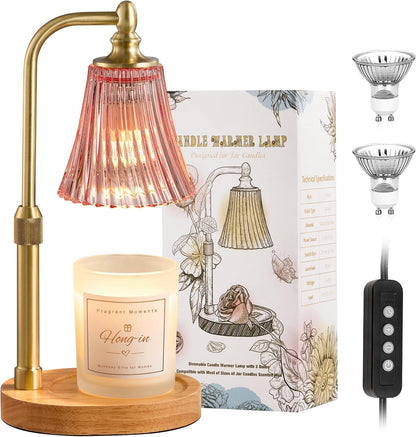 Candle Warmer Lamp with Timer Dimmable,Birthday Gifts for Women Mom Sister,Adjustable Height Wax Melt Warmer for Jar Candles,House Warming Gifts New Home,Ideal for Office,Dorm,Bedroom Home Decor