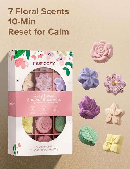 Momcozy 14 Pack Shower Steamers, Mothers Day Gifts, Self Care for Women, Bridal Shower, Aromatherapy with Natural Peppermint & Eucalyptus Essential Oil, Relaxation, Long-Lasting, Ideal Spa Gifts