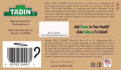 Tadin Cinnamon Apple Herbal Tea, Caffeine Free, Decaf, 24 Tea Bags, Pack of 6