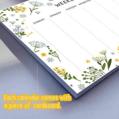 Undated Weekly Planner Notepad, 52 Sheet Tear-Off Weekly To Do List Notepad, Desk Planner Pad Calendar, Blank Calendar for Daily Habit Tracking/Menu Planning(8.26"x11,69")