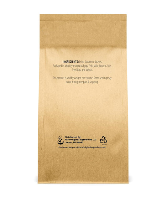 Dried Spearmint Leaves Fresh Flavor, Loose Leaf Tea Additive, Cool & Refreshing, Add to Tea (16 Ounce)