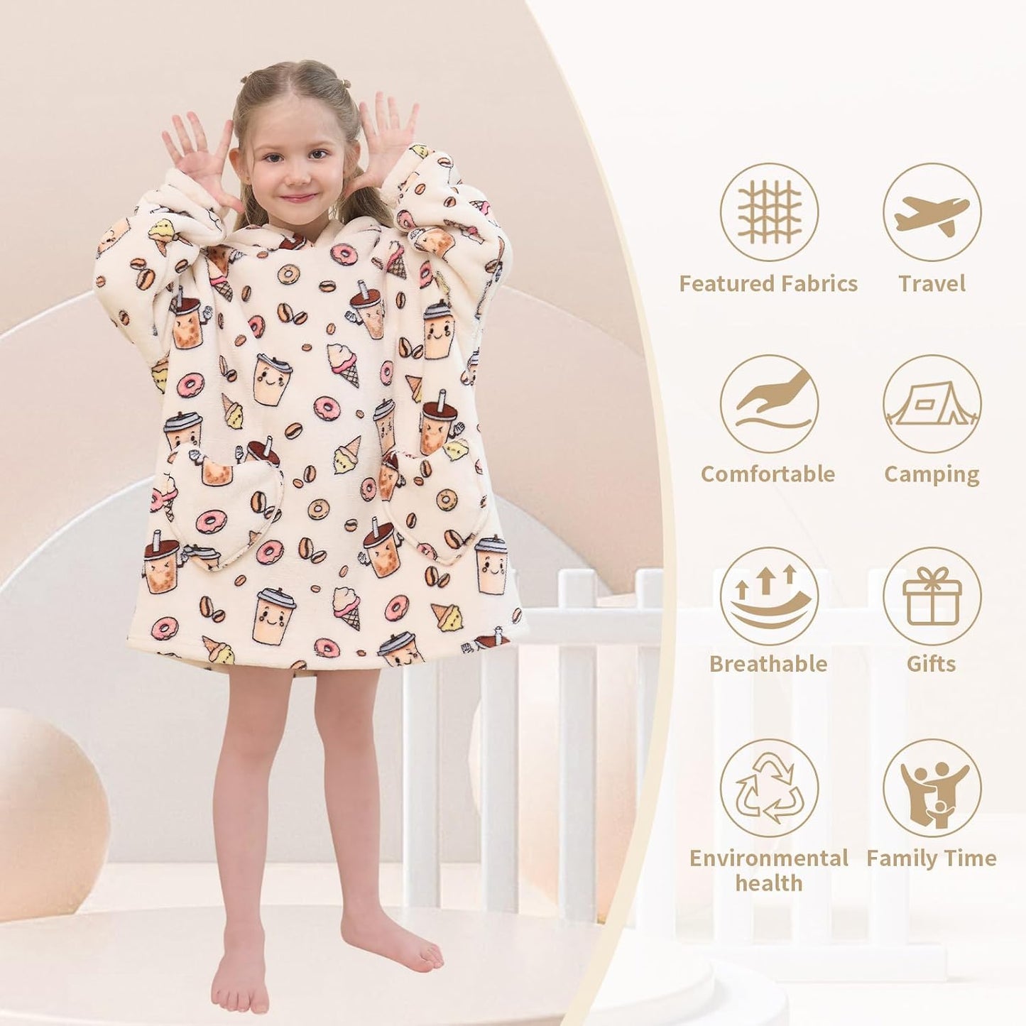 Fiosnow Glow in the Dark Unicorn Blanket Hoodies for Kids 6-13YR Oversize Wearable Blanket Hoodies for Boys Girls Teens