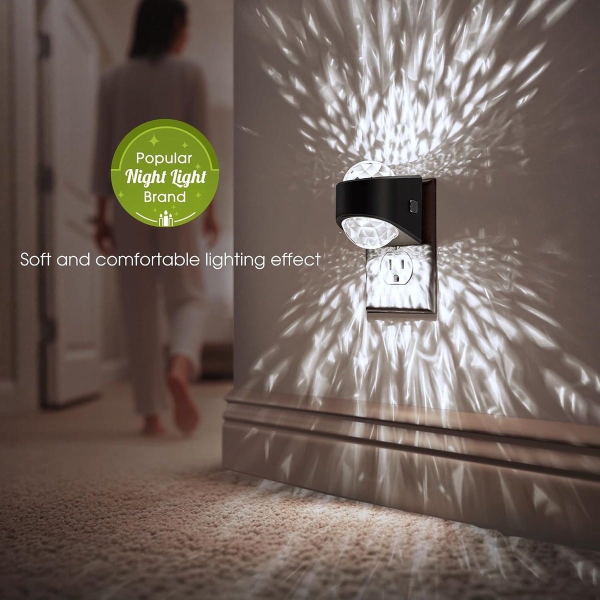 Briignite Night Light,Night Lights Plug into Wall,LED Projector Night Light