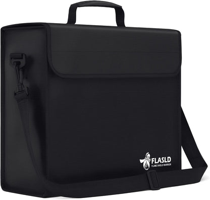 FLASLD Large Fireproof Document Bags, 24x12x12” Waterproof Storage Firesafe Bag, Fireproof Folder Safe Box for Cash, Valuables & Passport, Silicone Coating & Zipper Closure