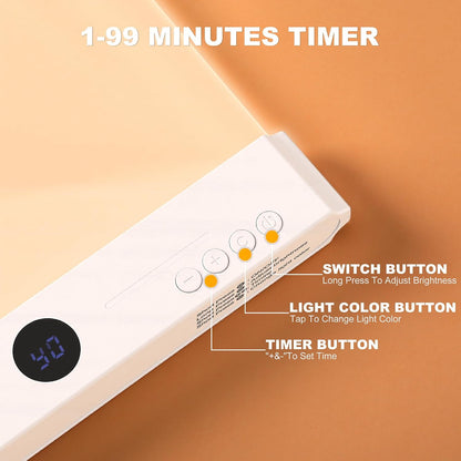 Book Light, Rechargeable Flat Reading Light with Timer for Reading at Night