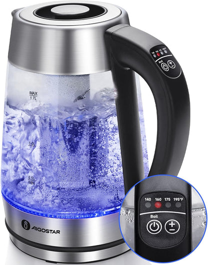 Aigostar Electric Kettle with Temperature Control and Tea Infuser