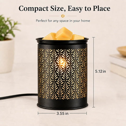 Wax Melt Warmer,Candle Warmer for Scented Metal Electric Wax Melter for Home Office Bedroom Gift & Decor and Perfect Christmas Gifts for Mom Women(foliage)