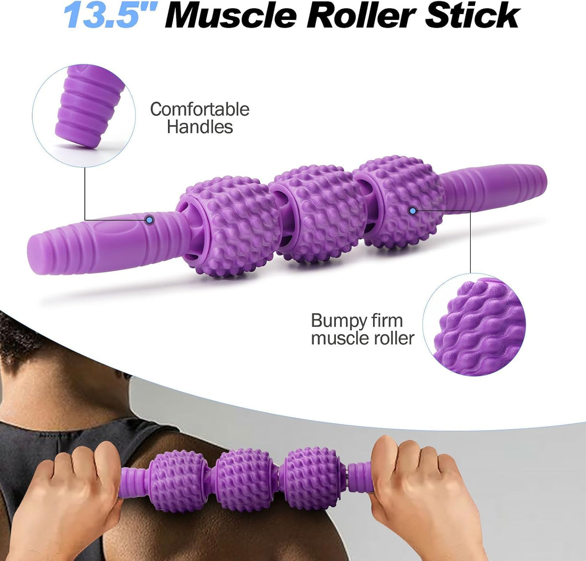 5 in 1 Foam Roller Set High Density Patented Foam Roller for Exercise