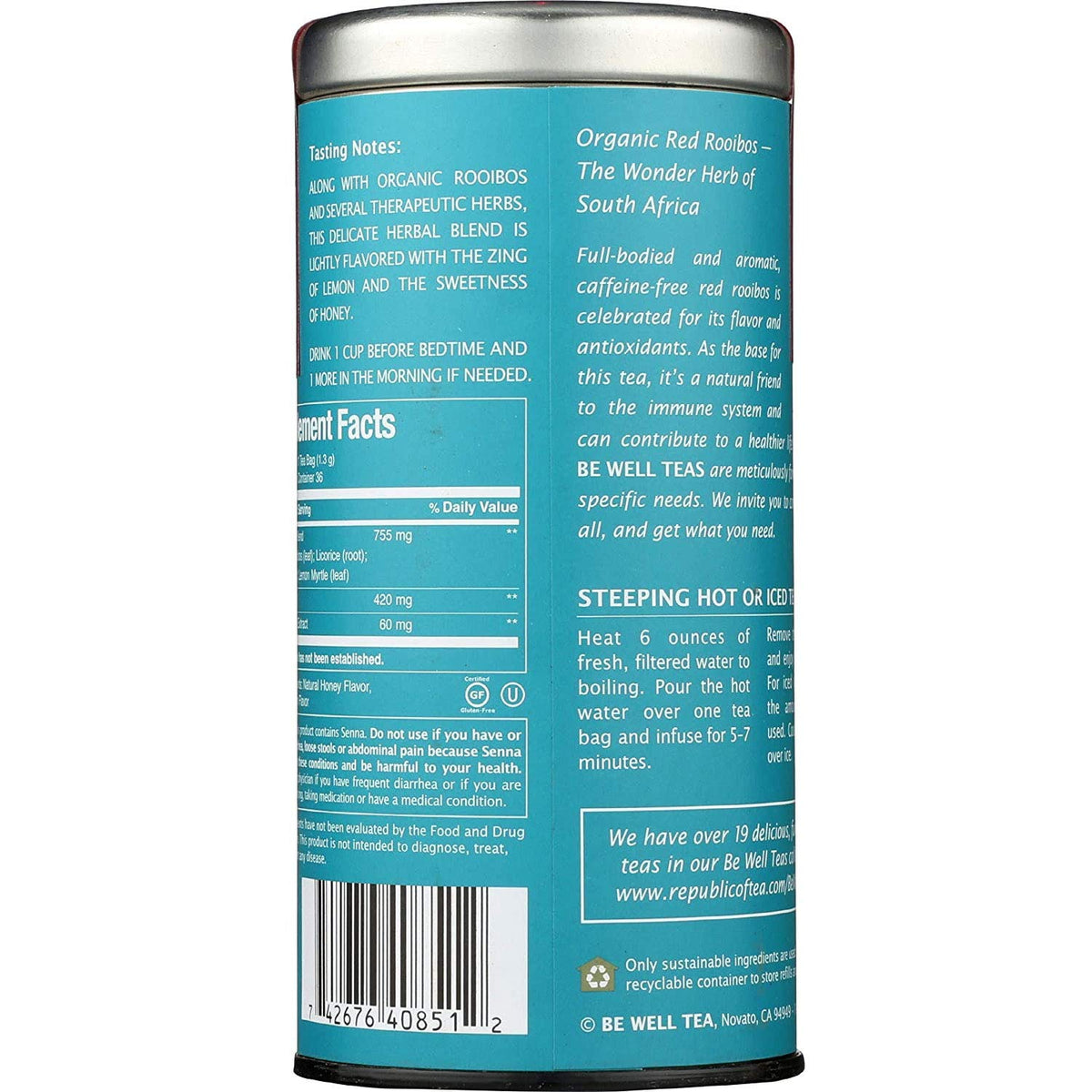 The Republic of Tea Be Well Get It Going No. 2 Herbal Tea, 36 Count