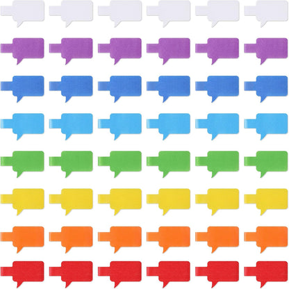 Outus 50 Pcs Cable Labels Multi Color with Writable Surface, Classic Style