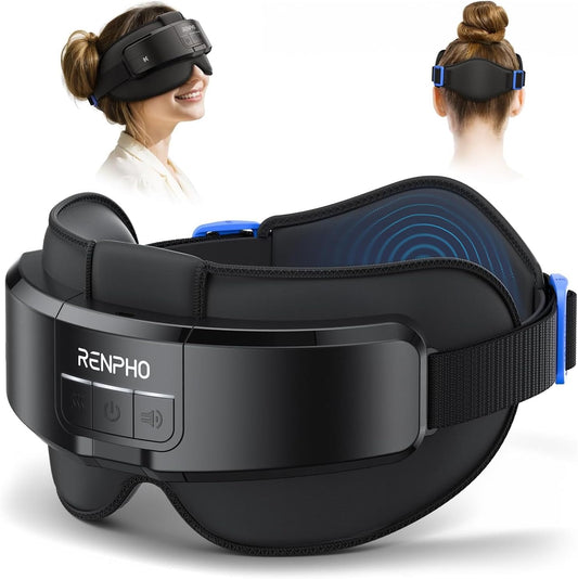 RENPHO Eyeris Masc Head and Eye Massager, FSA Eligible HSA, Head Massager for Forehead, Occiput and Temple, Heated Mask Massager for Scalp Relaxation and Stress Relief