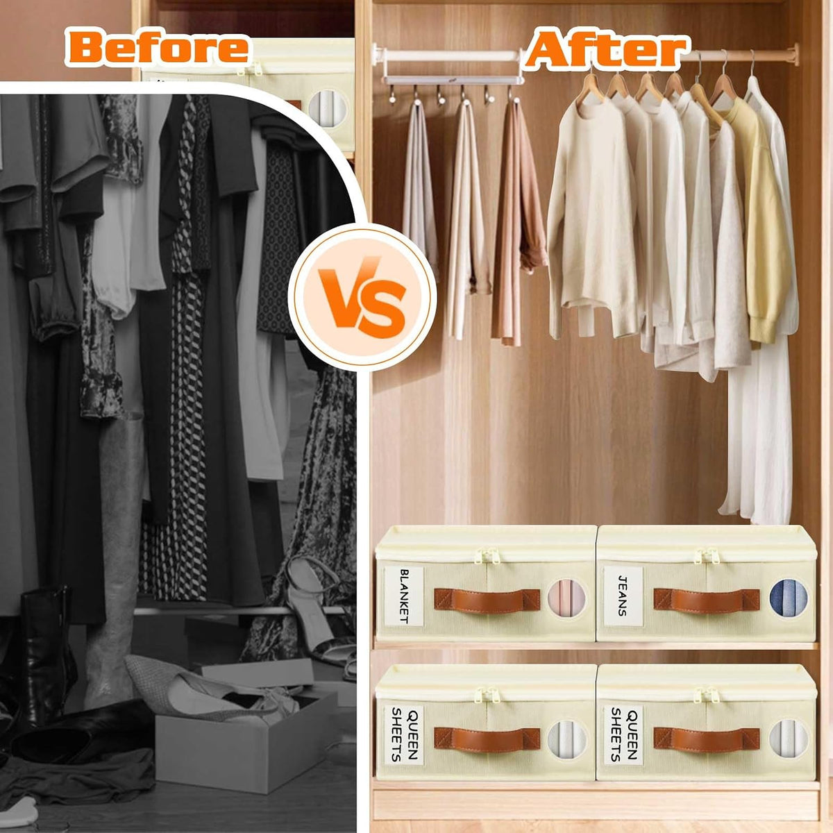 GhvyenntteS Bed Sheet Organizers and Storage, Closet Organizer
