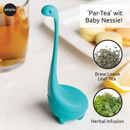 OTOTO Louie Cat Tea Infuser - Cats Loose Leaf Steeper & Diffuser, Tea Strainer Accessories, Cute Gifts for Cat Lovers, White Elephant Gifts, Cute Kitchen Accessories