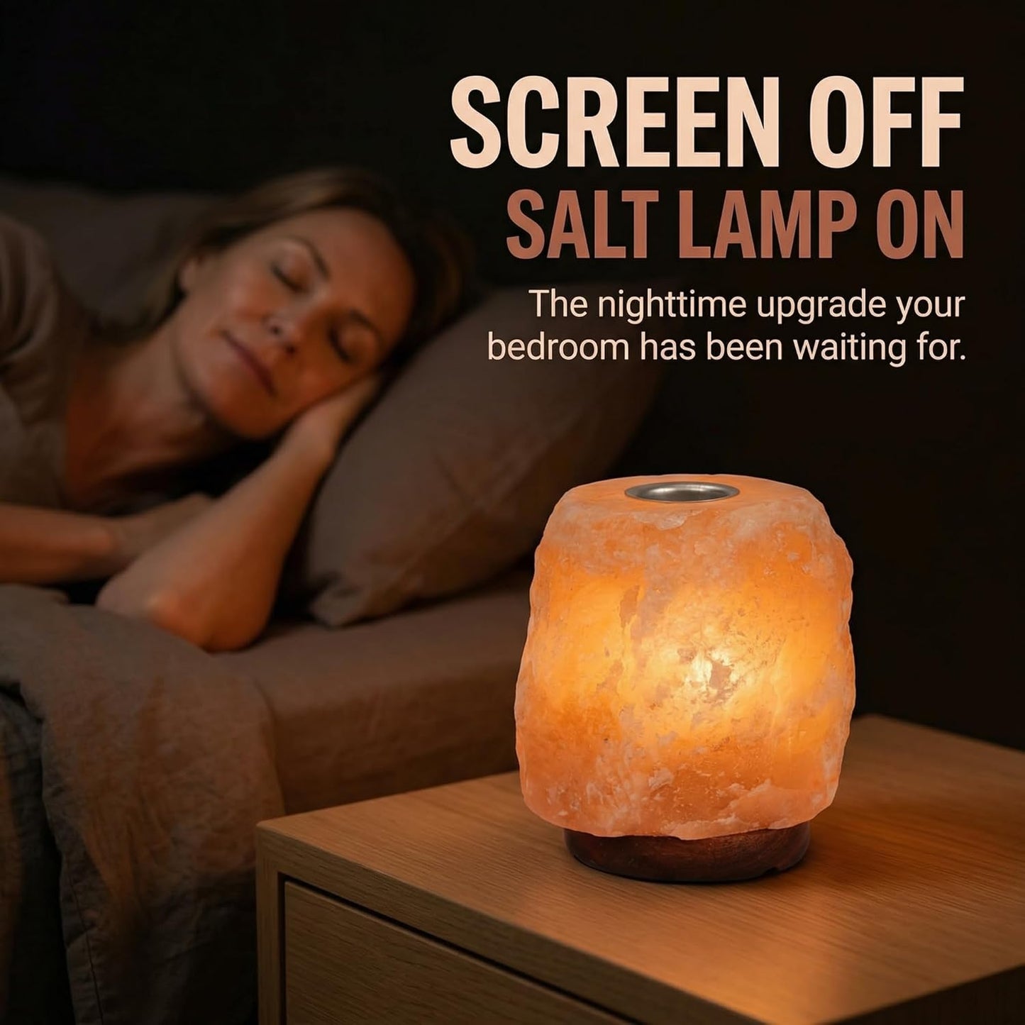 Himalayan Salt Lamp with Aromatherapy Tray & Dimmer Switch - Salt Rock Lamp for Bedroom, Relaxation & Sleep | Calming Meditation Spa Lamp | Himalayan Salt Diffuser | Warm Glow Night Light | Gift Ready
