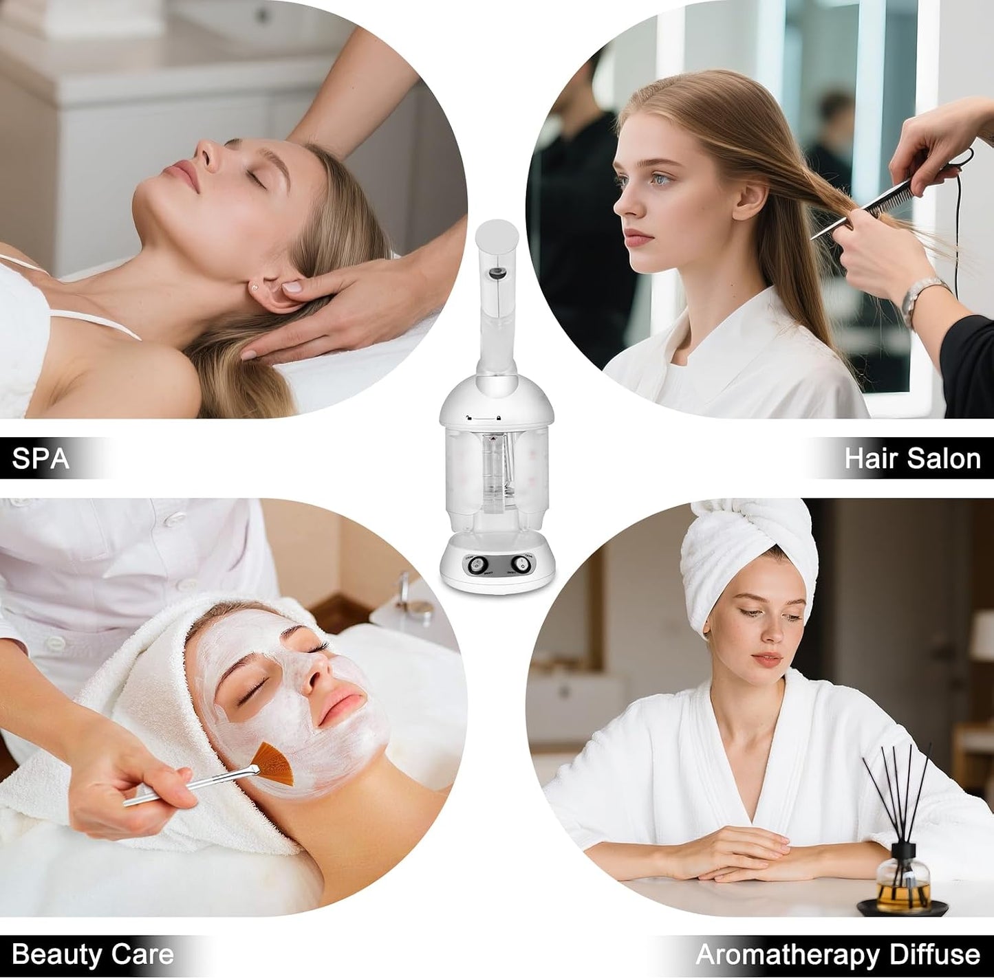Facial Steamer, Nano Ionic Face Steamer for Facial Deep Cleaning Portable Ozone Steamer with Extendable 360° Rotating Arm, Humidifier for Home Salon Spa or Personal Care (Blue)