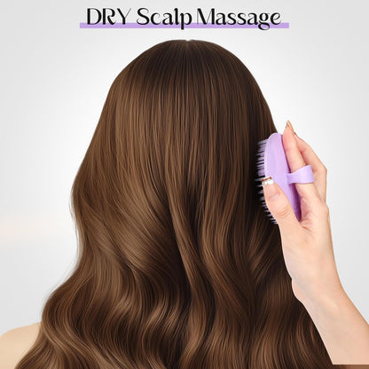 4PCS Hair Scalp Scrubber Massager Brush Head Exfoliator Shower Shampoo Comb