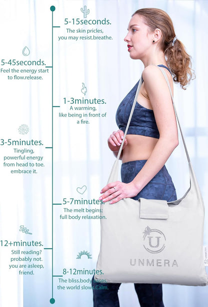 UNMERA Acupressure Mat and Pillow Set,Natural Premium Linen & Coconut Fiber Filling,for Back/Neck Pain Relief, Sciatic, Headache and Muscle Relaxation, Comes with Carrying Bag