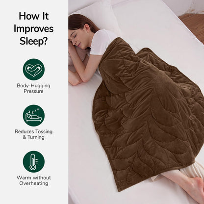 Kaisa Weighted Lap Blanket 7 lbs 41" x 53", Cozy Luxury Crystal Velvet Small Weighted Blanket for Adults, Portable Travel Weighted Blanket for Relaxation, All-Season Blanket, Machine Washable, Green