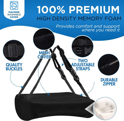 Niceeday Lumbar Support Pillow for Office Chair Car Back Support Pillow, Memory Foam Gaming Chair Desk Chair Back Cushion for Lower Back Pain Relief, Ergonomic Back Rest,Office Home Essentials