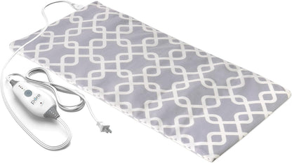 Pure Enrichment PureRelief Express Designer Series Electric Heating Pad - 12” x 15” Fast-Heating with 4 Heat Settings, Machine-Washable Fabric, & 2-Hour Auto Safety Shut-Off - Cerulean Diamond