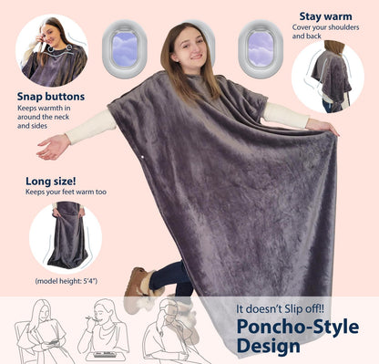 SMART TRAVEL Travel Products Cozy Warm Compact Travel Blanket Travel Blanket Airplane Compact with Bag Travel Essentials for Airplane Long Flight Essential for Woman,Men,Kids