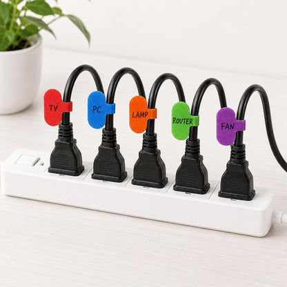 32 Pcs Cable Labels Multi-Color Write On Cord Wire Label
