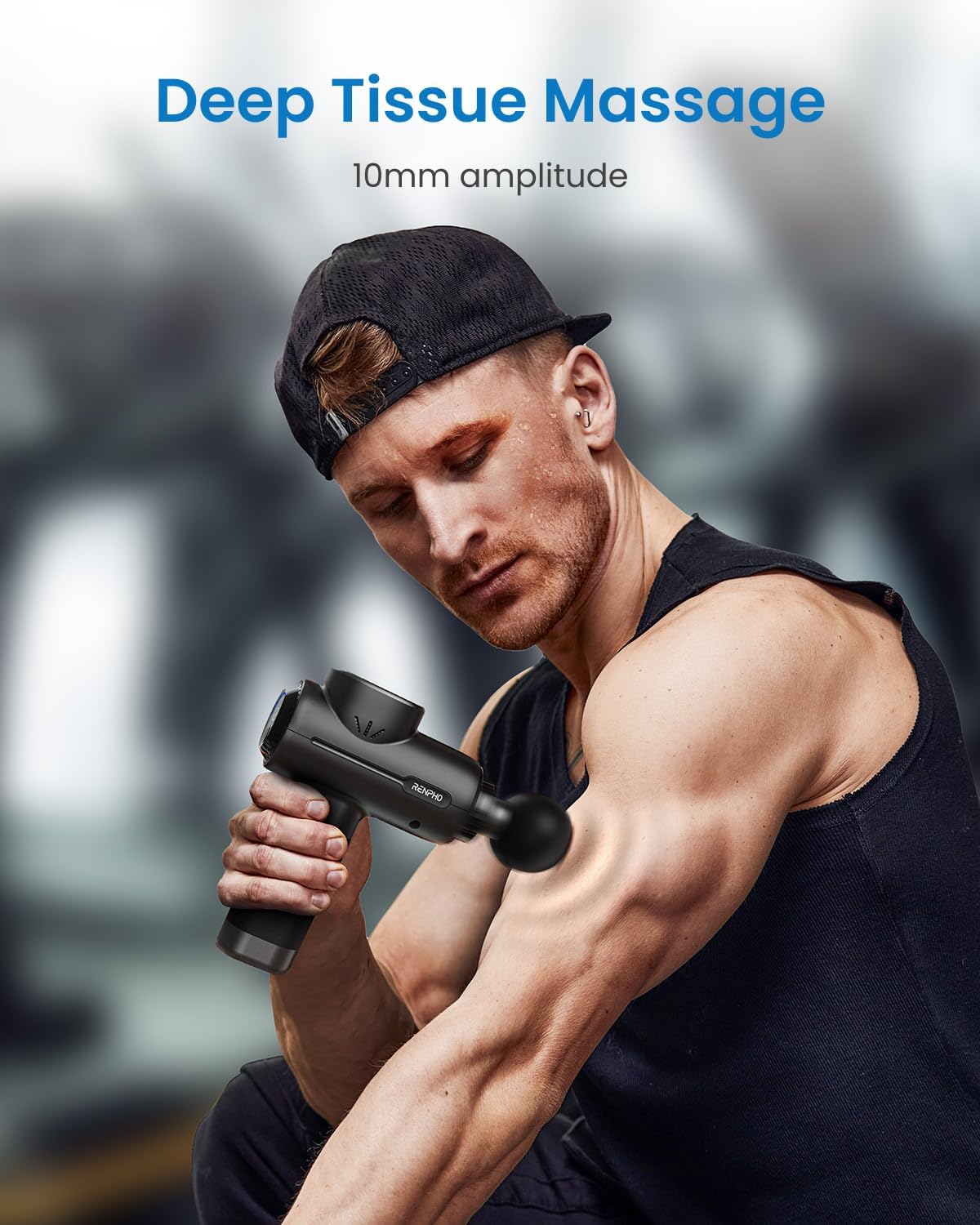 RENPHO Active+ Massage Gun, App-Controlled Guided Courses, Bluetooth