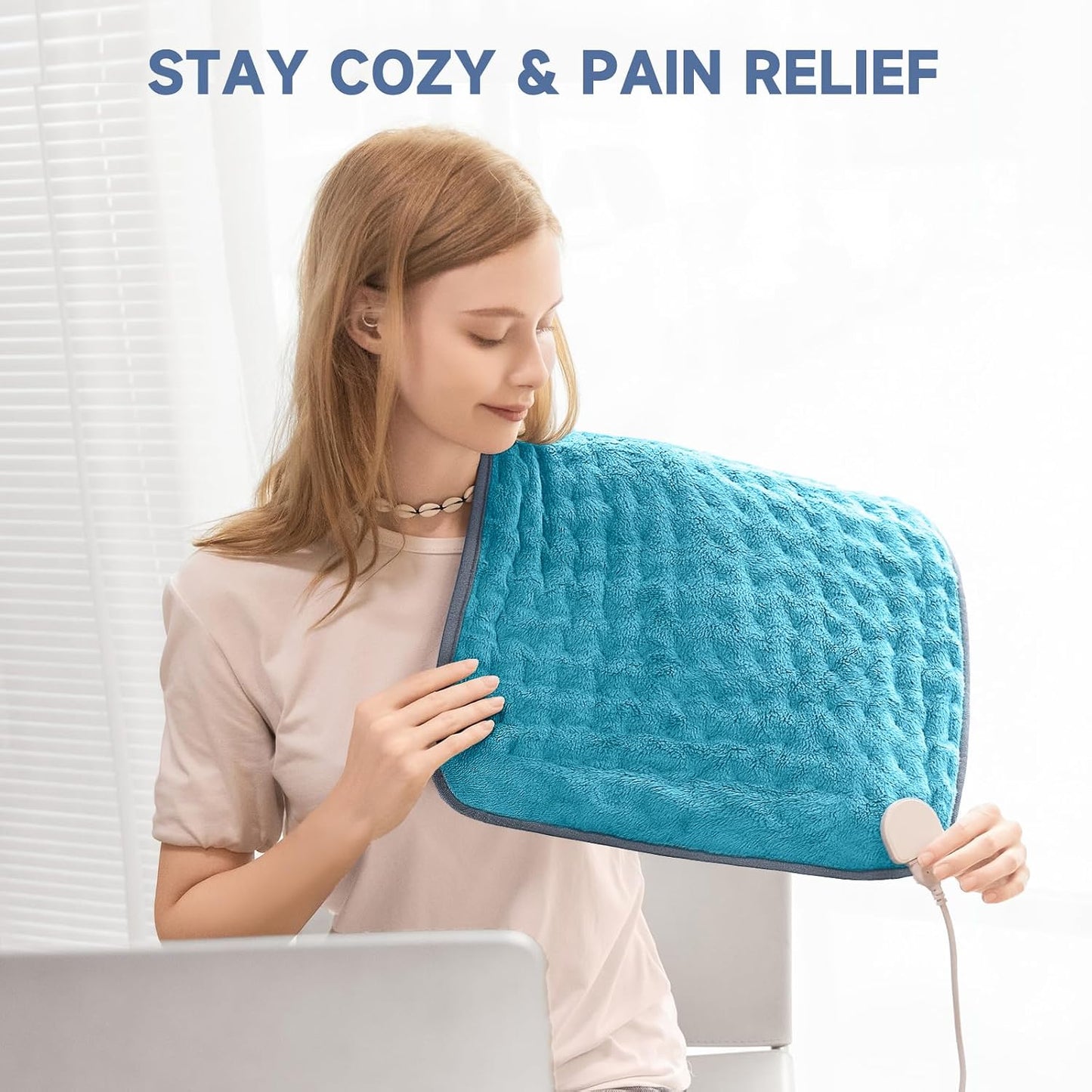 Heating Pad for Back, Neck, and Shoulder Pain Relief, Electric Heat Pad with 6 Heat Levels, Moist Heat Option, Auto Shut-Off, Birthday Christmas Gifts for Women Men Mom Dad Grandma, Gifts for her