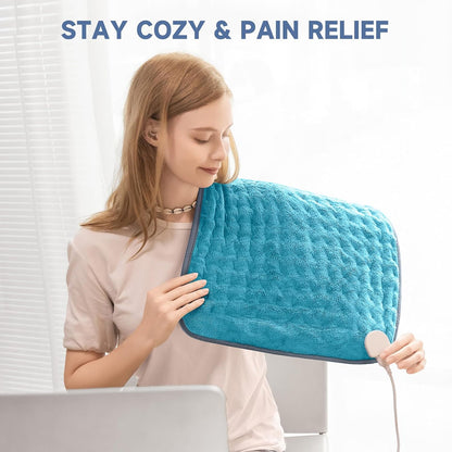 Heating Pad for Back, Neck, and Shoulder Pain Relief, Electric Heat Pad with 6 Heat Levels, Moist Heat Option, Auto Shut-Off, Birthday Christmas Gifts for Women Men Mom Dad Grandma, Gifts for her