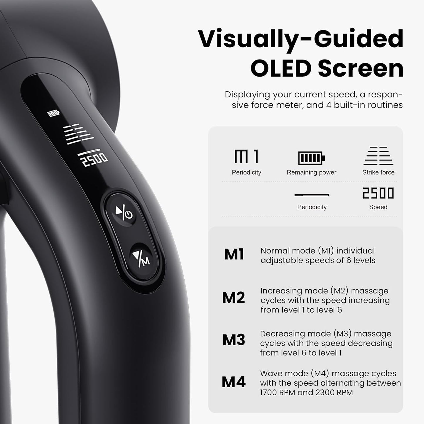 BOB AND BRAD D6 Pro Plus Massage Gun with Heat, Deep Tissue Percussion with 16mm Amplitude, Professional Muscle Massager Gun for Athletes, Quiet Electric Handheld Massager