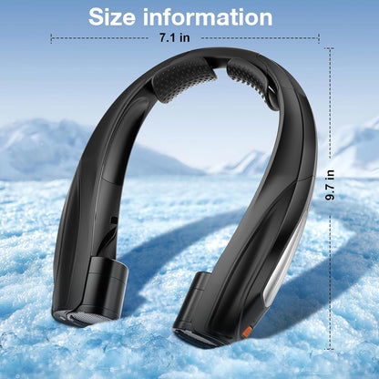 Hionly AI Neck Fan, 6 Speeds Adjustable Portable Personal Fan Rechargeable, Faster Cooling Wearable Fan, Ultra Quiet for Home, Office, Travel, Outdoor