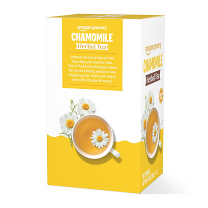 Amazon Grocery, Chamomile Herbal Tea Bags, 20 Ct