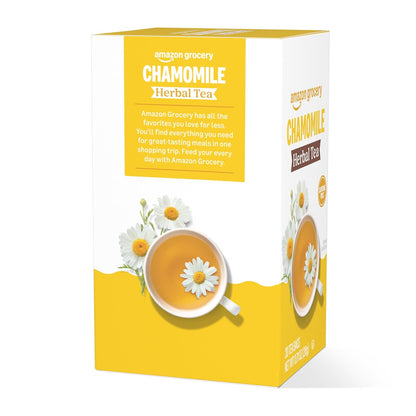 Amazon Grocery, Chamomile Herbal Tea Bags, 20 Ct
