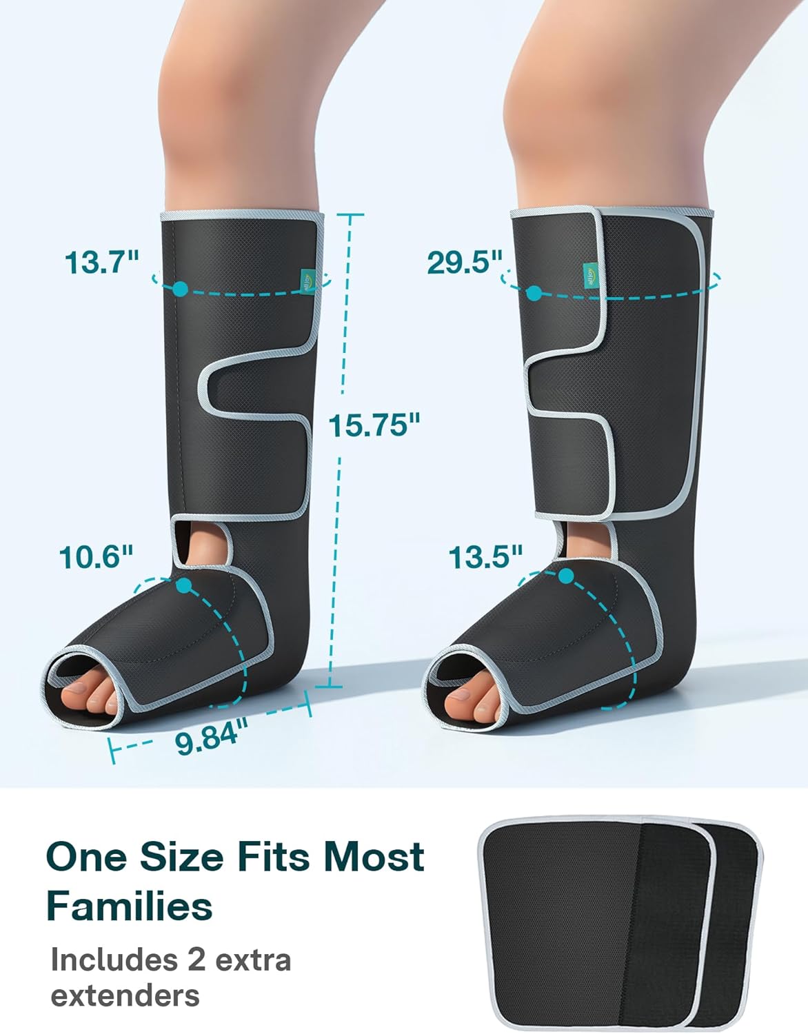 ALLJOY Leg Massager for Circulation and Pain Relief FSA, Father-s Day Gift-s for Dad Men Women, Leg Massager with Heat and Compression Helpful for Vericose Veins, Fatigue, Cramps, Swelling, Edema