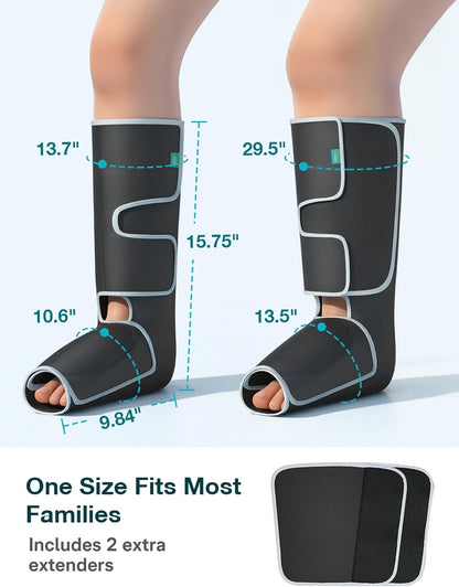 ALLJOY Leg Massager for Circulation and Pain Relief FSA, Father-s Day Gift-s for Dad Men Women, Leg Massager with Heat and Compression Helpful for Vericose Veins, Fatigue, Cramps, Swelling, Edema