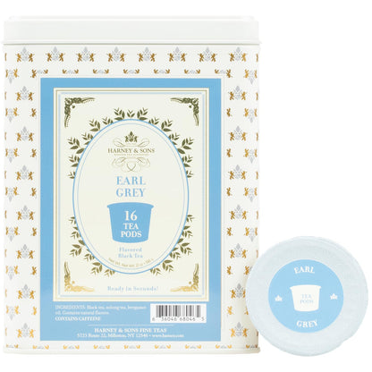 Harney & Sons Earl Grey Tea Pods, K-Cup Compatible, 16 Count