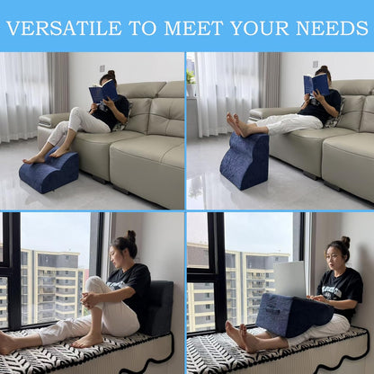 Foot Rest for Under Desk at Work.Multifunctional 3-Tier Foot Stool,with Washable Footrest.for Under Desk,Office Chair Gaming Chair & Sofa,Leg Elevation Pillow,Supports Posture -Dark Grey