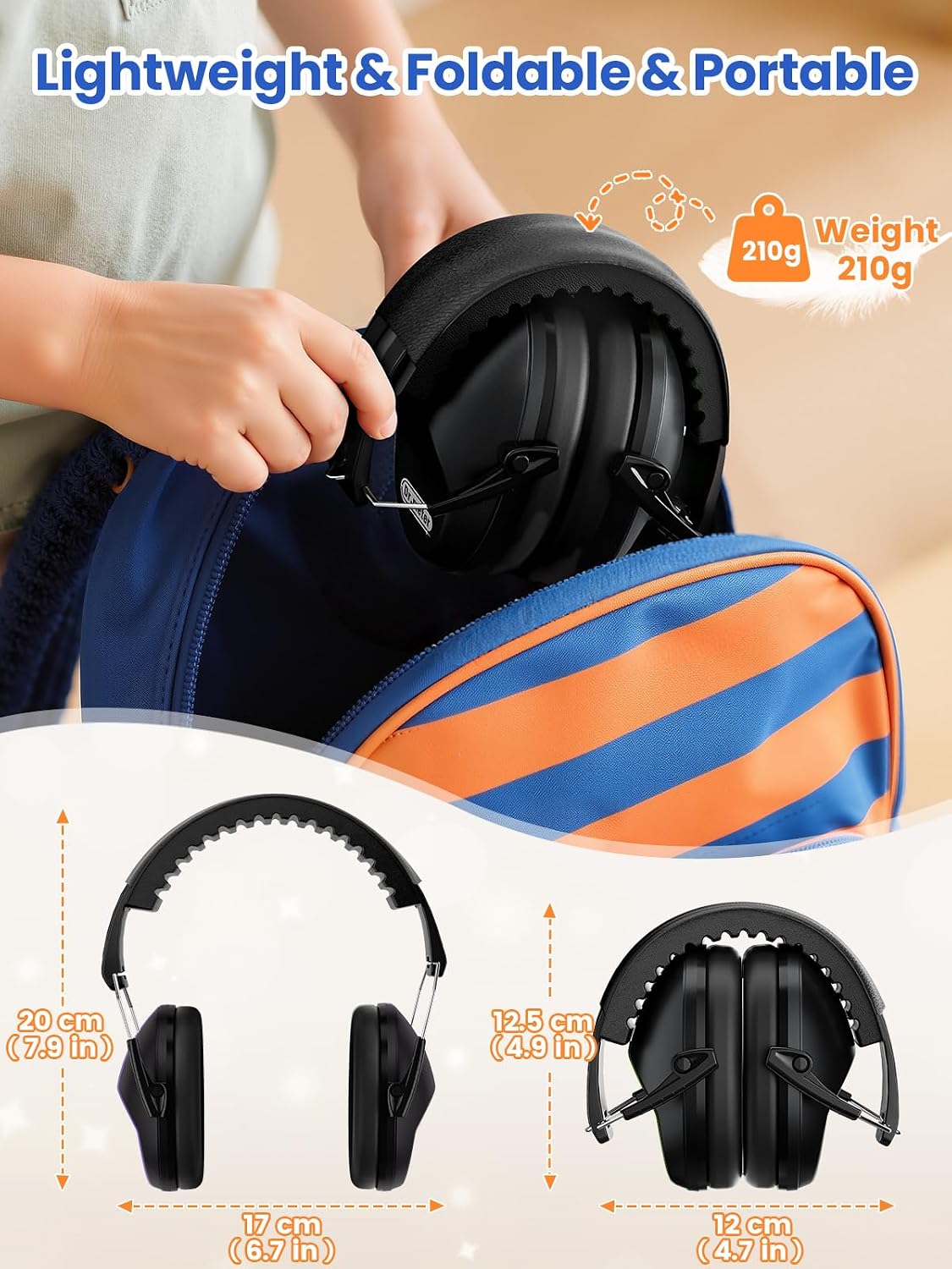Dr.meter Ear Muffs for Noise Reduction: 27.4SNR Noise Cancelling Headphones for Kids Adults, EM100 Adjustable Hearing Protection Earmuffs for Monster Jam, Autism Sensory, Concerts, Fireworks
