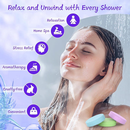 Shower Steamers Aromatherapy 8 Pack - Gifts for Women, Shower Bombs with Essential Oils, Self Care and Stress Relief Stocking Stuffers, Relaxation Birthday Gifts for Women and Men
