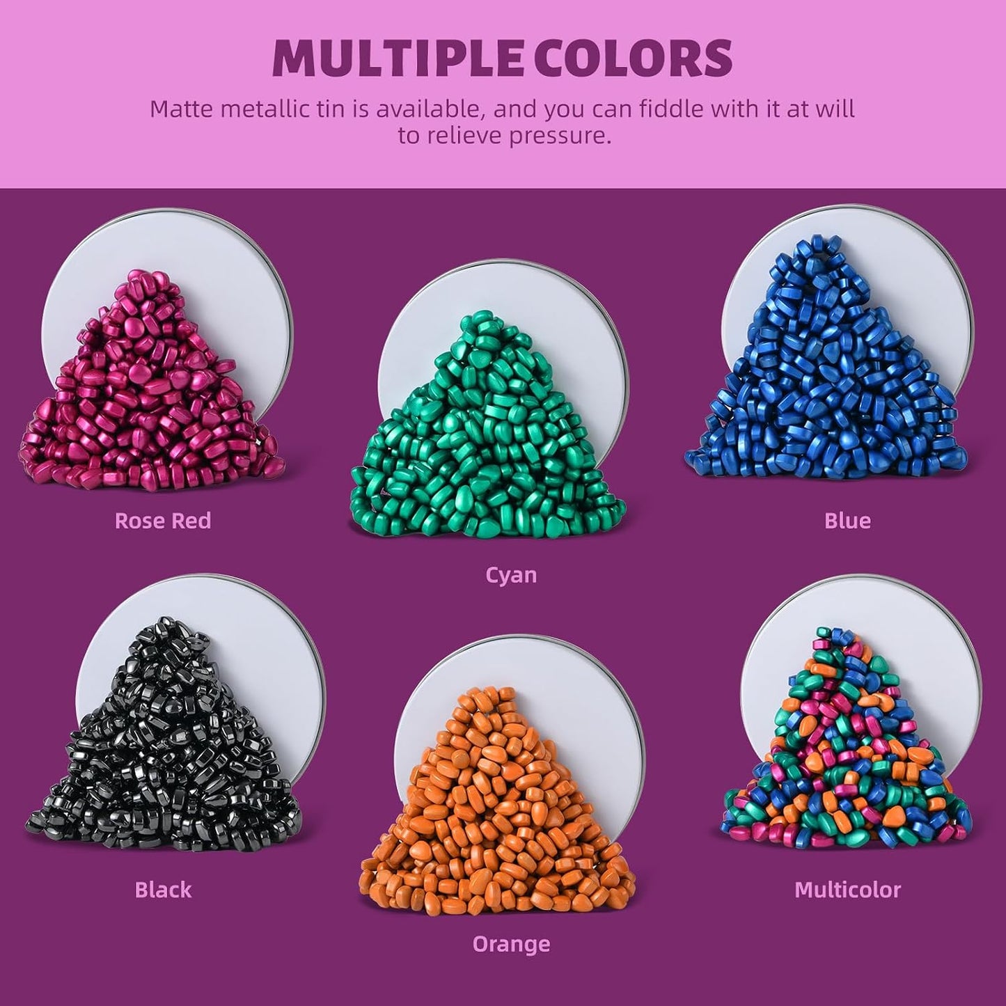 LCVUUK Magnetic Putty Rocks, Blue More Than 600 Weak Magnetic Smooth Ferrite Pebbles, Desk Toys and Time-Killer for Adults