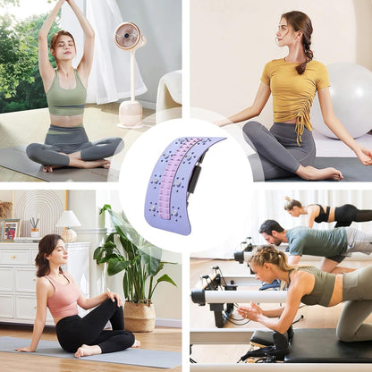 Back Stretcher Device, Multi-Level Back Support Adjustable, Spinal Board Massager with Curved Design, Stretching Equipment Tool Relieves Tension, for Daily Stretching and Relaxation