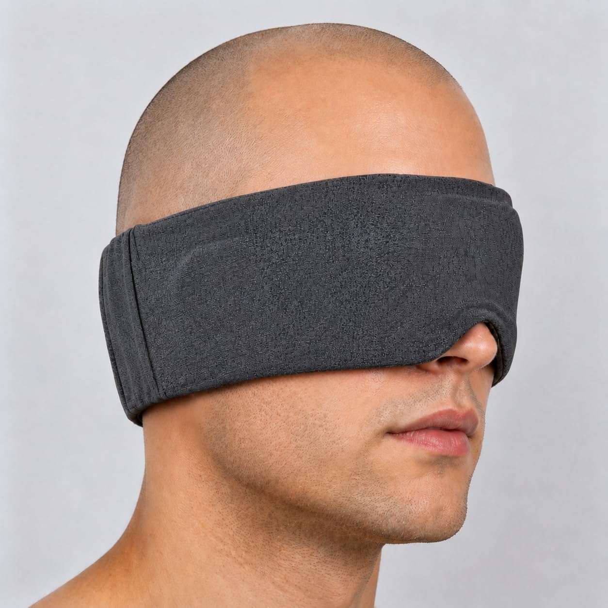 ALASKA BEAR Sleep Mask for Side Sleepers Patented Design, Cup-Shaped and Extra-Soft, 100 Blackout Eye Mask Shades Cover for Men and Women Home or Travel, Machine Washable, Black