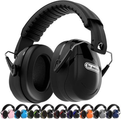 Dr.meter Ear Protection Ear Muffs, Noise Cancelling Headphones for Adults Kids 31dB Earmuffs for Noise Reduction, Hearing Protection for Shooting Gun Range, Mowing, Monster Jam, Sensory, Fireworks