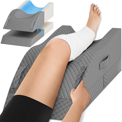 TranquilRelax Leg Elevation Pillows for After Surgery, Wedge Pillow, Grey